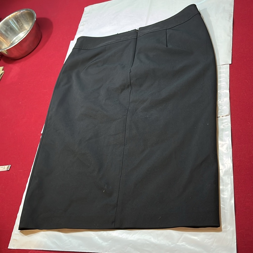 BLACK stretchy pirate lace up pencil SKIRT midi corset nylon spandex 9/10 TAWAIN - Picture 9 of 12